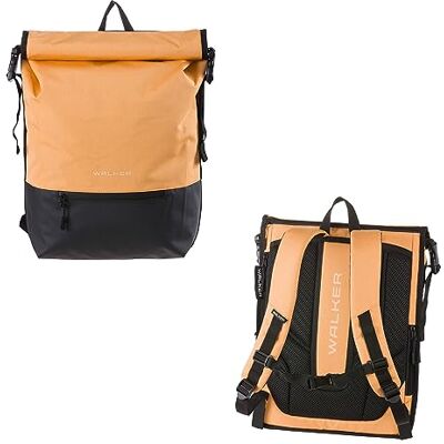 Walker 42139-244 Lifestyle Roll-Up Rucksack Mika Peach mit Hauptfach, Laptopfach, ergonomischer Rückenpolsterung, Steckschließen, wasserabweisend, ca. 21 l Volumen Walker 42139-244 Lifestyle Roll-Up Rucksack Mika Peach mit Hauptfach, Laptopfach, ergonomischer Rückenpolsterung, Steckschließen, wasserabweisend, ca. 21 l Volumen