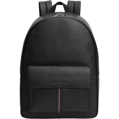 Tommy Hilfiger Herren Rucksack Central Backpack mit Außen-Klappentasche, Schwarz (Black), Einheitsgröße Tommy Hilfiger Herren Rucksack Central Backpack mit Außen-Klappentasche, Schwarz (Black), Einheitsgröße