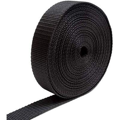 IPEA Nylon-Gurt für Rucksack und Taschen, 10 Meter lang, Mehrzweck-Seil, für Nähen, Sport, Gepäck, Heimwerker, Größen 20/25/30/40 mm, Schwarz – 3 cm IPEA Nylon-Gurt für Rucksack und Taschen, 10 Meter lang, Mehrzweck-Seil, für Nähen, Sport, Gepäck, Heimwerker, Größen 20/25/30/40 mm, Schwarz – 3 cm