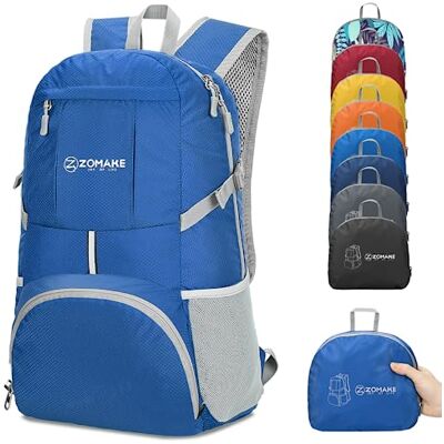ZOMAKE 35 L Leicht Faltbarer Rucksack Packbare Backpacks, Kleiner Rucksäcke Wanderrucksack Wasserdicht für Damen Herren Outdoor Wandern (Dunkelblau) ZOMAKE 35 L Leicht Faltbarer Rucksack Packbare Backpacks, Kleiner Rucksäcke Wanderrucksack Wasserdicht für Damen Herren Outdoor Wandern (Dunkelblau)