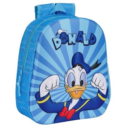 safta DONALD Schulrucksack mit 3D-Design, anpassbar an den Wagen, ideal für Kinder verschiedener Altersgruppen, bequem und vielseitig, Qualität und Widerstandsfähigkeit, 27 x 10 x 33 cm, Blau, blau, safta DONALD Schulrucksack mit 3D-Design, anpassbar an den Wagen, ideal für Kinder verschiedener Altersgruppen, bequem und vielseitig, Qualität und Widerstandsfähigkeit, 27 x 10 x 33 cm, Blau, blau,