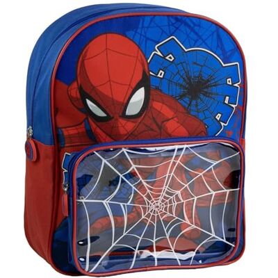 CERDÁ LIFE'S LITTLE MOMENTS Spider-Man-Schulrucksack für Kinder mit durchsichtiger Tasche und Netz – robuster blauer und roter Spiderman-Rucksack für Kinder-Marvel-Fans CERDÁ LIFE'S LITTLE MOMENTS Spider-Man-Schulrucksack für Kinder mit durchsichtiger Tasche und Netz – robuster blauer und roter Spiderman-Rucksack für Kinder-Marvel-Fans