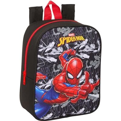 safta Spider-Man Kinderrucksack, Kinderrucksack, Schulrucksack, anpassbar an den Kinderwagen, bequem und vielseitig, Qualität und Widerstandsfähigkeit, 22 x 10 x 27 cm safta Spider-Man Kinderrucksack, Kinderrucksack, Schulrucksack, anpassbar an den Kinderwagen, bequem und vielseitig, Qualität und Widerstandsfähigkeit, 22 x 10 x 27 cm