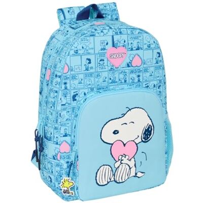 safta SNOOPY Love Schulrucksack, anpassbar an Kinderwagen, ideal für Kinder verschiedener Altersgruppen, bequem und vielseitig, Qualität und Widerstandsfähigkeit, hellblau, M, Casual safta SNOOPY Love Schulrucksack, anpassbar an Kinderwagen, ideal für Kinder verschiedener Altersgruppen, bequem und vielseitig, Qualität und Widerstandsfähigkeit, hellblau, M, Casual