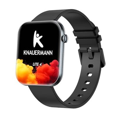 Knauermann Lite 4 eckig schwarz schwarzes Silikonarmband Premium Paket Knauermann Lite 4 eckig schwarz schwarzes Silikonarmband Premium Paket