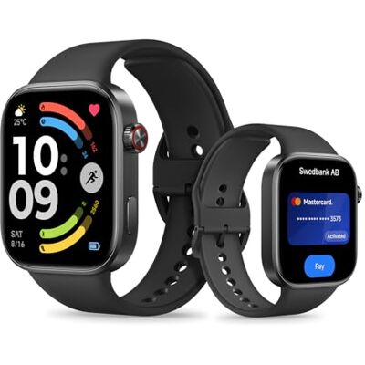 XIAOMI Redmi Watch 6 NFC, Smartwatch für Damen und Herren, 2.07'' AMOLED, Fitnesstracker mit Herzfrequenz-/Schlaf-, 150+ Sportmodi, 24 Tage Akkulaufzeit, 5ATM, GPS, Android&iOS, Black XIAOMI Redmi Watch 6 NFC, Smartwatch für Damen und Herren, 2.07'' AMOLED, Fitnesstracker mit Herzfrequenz-/Schlaf-, 150+ Sportmodi, 24 Tage Akkulaufzeit, 5ATM, GPS, Android&iOS, Black