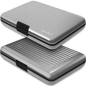 TopMost Aluminium Brieftasche mit RFID-Blockierung Unisex-Kreditkartenhalter Fächer für 12 Karten und Geldscheine Silber, 11 x 7,5 x 2cm Kartenhalter und Brieftaschen TopMost Aluminium Brieftasche mit RFID-Blockierung Unisex-Kreditkartenhalter Fächer für 12 Karten und Geldscheine Silber, 11 x 7,5 x 2cm Kartenhalter und Brieftaschen
