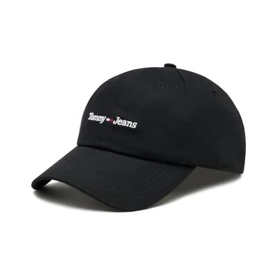 Tommy Jeans Herren Cap Sport Cap mit Logo, Schwarz (Black), Einheitsgröße Tommy Jeans Herren Cap Sport Cap mit Logo, Schwarz (Black), Einheitsgröße