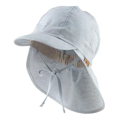 Sterntaler Schirmmütze Nacken meliert Jungen Mütze aus Baumwoll Mischgewebe in Leinenoptik Sonnenhut mit Nackenschutz und Bindebändern Sommer Kopfbedeckung Baby Kinder hellblau, Größe 49 Sterntaler Schirmmütze Nacken meliert Jungen Mütze aus Baumwoll Mischgewebe in Leinenoptik Sonnenhut mit Nackenschutz und Bindebändern Sommer Kopfbedeckung Baby Kinder hellblau, Größe 49