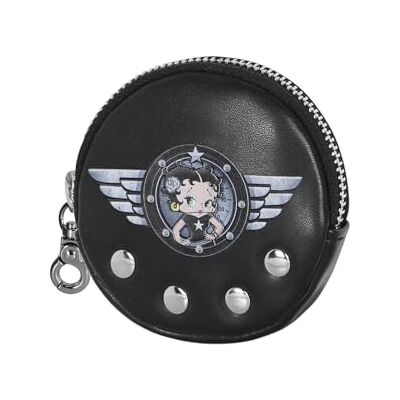 Betty Boop Motor Love-Cookie Portemonnaie, Schwarz, 8,7 x 8,7 cm Betty Boop Motor Love-Cookie Portemonnaie, Schwarz, 8,7 x 8,7 cm