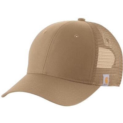 Carhartt Herren Canvas Mesh-Back Cap Baseballkappe, Dark Khaki, Einheitsgröße Carhartt Herren Canvas Mesh-Back Cap Baseballkappe, Dark Khaki, Einheitsgröße