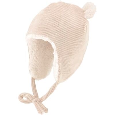 Sterntaler Inka Mütze in Cord Optik Babymütze aus Stretchmaterial mit dekorativen Öhrchen Unisex Mütze mit angeschnittenen Ohrenklappen und Bindeband, gefüttert mit Teddyplüsch Natur, 37 Sterntaler Inka Mütze in Cord Optik Babymütze aus Stretchmaterial mit dekorativen Öhrchen Unisex Mütze mit angeschnittenen Ohrenklappen und Bindeband, gefüttert mit Teddyplüsch Natur, 37