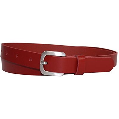 Vascavi Ledergürtel echt Leder Gürtel, Jeansgürtel, Hüftgürtel, Made in Germany, 2 cm breit und ca. 0.25 cm stark (90 cm Gesamtlänge 100 cm, Rot) Vascavi Ledergürtel echt Leder Gürtel, Jeansgürtel, Hüftgürtel, Made in Germany, 2 cm breit und ca. 0.25 cm stark (90 cm Gesamtlänge 100 cm, Rot)