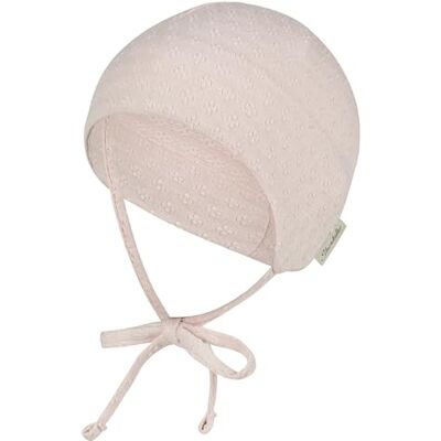 Sterntaler Beanie Struktur – Beanie aus weichem Viscose-Mischgewebe mit Struktur, angeschnittenen Ohrenklappen und Bindeband, mit UV-Schutz 50+ – Zartrosa, Größe 37 Sterntaler Beanie Struktur – Beanie aus weichem Viscose-Mischgewebe mit Struktur, angeschnittenen Ohrenklappen und Bindeband, mit UV-Schutz 50+ – Zartrosa, Größe 37