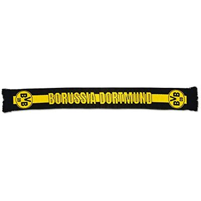 Dortmund Borussia Unisex Exklusive Kollektion Schal, Schwarz, Einheitsgröße EU Dortmund Borussia Unisex Exklusive Kollektion Schal, Schwarz, Einheitsgröße EU