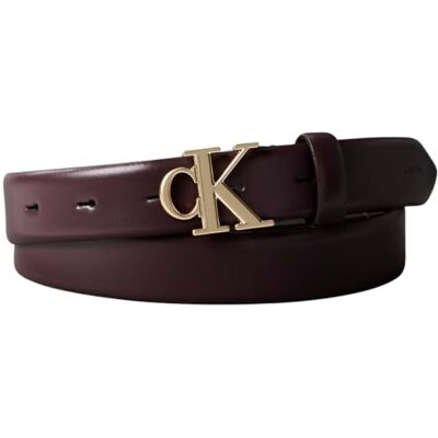 Calvin Damen Gürtel Buckle 3,0 cm mit Monogramm-Schnalle, Braun (Fudge/Antique LiGht Gold), 110 cm Calvin Damen Gürtel Buckle 3,0 cm mit Monogramm-Schnalle, Braun (Fudge/Antique LiGht Gold), 110 cm