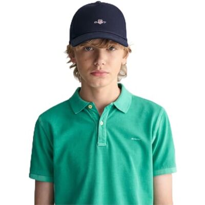 GANT Unisex Kinder Shield Cotton Twill Cap Baseballkappe, Evening Blue, L-XL EU GANT Unisex Kinder Shield Cotton Twill Cap Baseballkappe, Evening Blue, L-XL EU