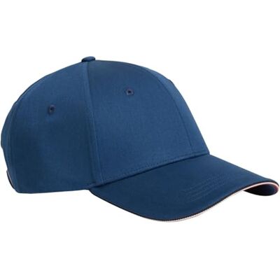 Tommy Hilfiger Herren Cap Corporate Cotton 6 Panel Basecap, Blau (Haunted Blue), Einheitsgröße Tommy Hilfiger Herren Cap Corporate Cotton 6 Panel Basecap, Blau (Haunted Blue), Einheitsgröße