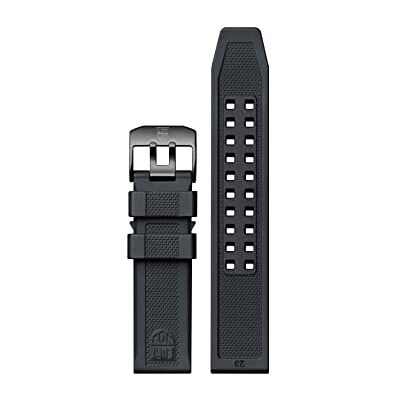 Luminox Uhrenarmband FPX.3000.21H.2.K 21mm Schwarzes Ersatzarmband aus Gummi mit Edelstahl Dornschließe für 3000 3001 Luminox Uhrenarmband FPX.3000.21H.2.K 21mm Schwarzes Ersatzarmband aus Gummi mit Edelstahl Dornschließe für 3000 3001