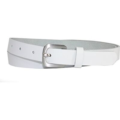 Vascavi Ledergürtel echt Leder Gürtel, Jeansgürtel, Hüftgürtel, Made in Germany, 2 cm breit und ca. 0.25 cm stark (105 cm Gesamtlänge 115 cm, Weiß) Vascavi Ledergürtel echt Leder Gürtel, Jeansgürtel, Hüftgürtel, Made in Germany, 2 cm breit und ca. 0.25 cm stark (105 cm Gesamtlänge 115 cm, Weiß)