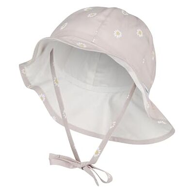 Sterntaler Sonnenhut Gänseblümchen – Sonnenhut aus Baumwolle mit Gänseblümchen-Print, mit Bindeband, Gummizug und Nackenschutz, gefüttert mit Bio-Baumwoll-Batist – Lichtgrau, Größe 45 Sterntaler Sonnenhut Gänseblümchen – Sonnenhut aus Baumwolle mit Gänseblümchen-Print, mit Bindeband, Gummizug und Nackenschutz, gefüttert mit Bio-Baumwoll-Batist – Lichtgrau, Größe 45