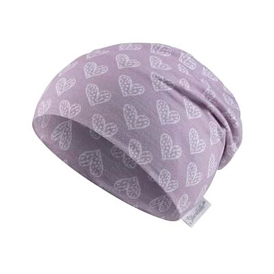 Sterntaler Beanie Herzen Lässige Baby Mütze aus Flammgarn Jersey mit allover Druck Mädchen UV-Schutz 50+ Beanie Mütze Baby und Kinder Übergangsmütze, flieder, Größe 51 Sterntaler Beanie Herzen Lässige Baby Mütze aus Flammgarn Jersey mit allover Druck Mädchen UV-Schutz 50+ Beanie Mütze Baby und Kinder Übergangsmütze, flieder, Größe 51