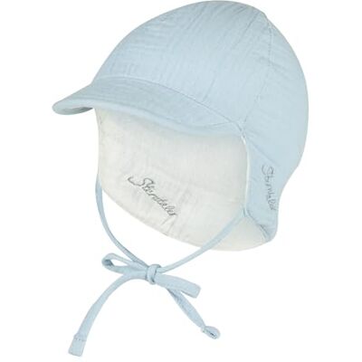 Sterntaler Wende-Schirmmütze Musselin – Leichte Kindermütze zum Wenden mit Nackenschutz, Ohrenklappen, Bindebändern und weichem Musselin-Futter, UV-Schutz 30 Sterntaler Wende-Schirmmütze Musselin – Leichte Kindermütze zum Wenden mit Nackenschutz, Ohrenklappen, Bindebändern und weichem Musselin-Futter, UV-Schutz 30