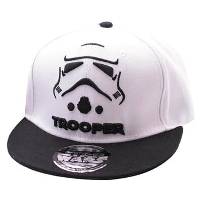 cotton division Offizielle Star Wars-Legende Icon Stormtrooper Snapback-Baseballkappe Unisex-Kappe Verstellbare Kappe mit Schirm Streetwear, Einheitsgröße, Weiß cotton division Offizielle Star Wars-Legende Icon Stormtrooper Snapback-Baseballkappe Unisex-Kappe Verstellbare Kappe mit Schirm Streetwear, Einheitsgröße, Weiß