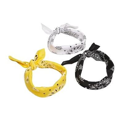 Urban Classics Unisex Multicolor 3-pack Bandana, Black & Yellow White, Einheitsgr e EU Urban Classics Unisex Multicolor 3-pack Bandana, Black & Yellow White, Einheitsgr e EU