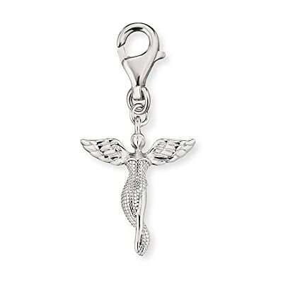 Engelsrufer Damen Charm Anhänger Schutzengel Symbol Silber aus Sterling Silber Karabinerverschluss nickelfrei Engelsrufer Damen Charm Anhänger Schutzengel Symbol Silber aus Sterling Silber Karabinerverschluss nickelfrei
