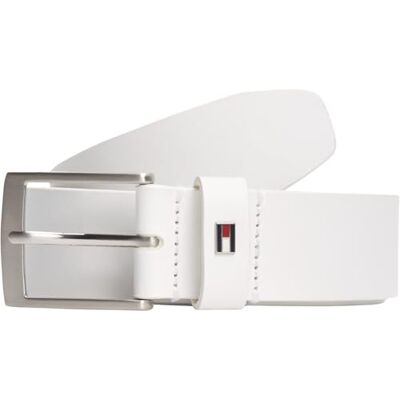 Tommy Hilfiger Herren Gürtel Adan 3,5 cm Ledergürtel, Weiß (Th Optic White), 110 cm Tommy Hilfiger Herren Gürtel Adan 3,5 cm Ledergürtel, Weiß (Th Optic White), 110 cm