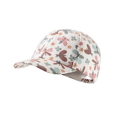 Sterntaler Basecap Schmetterling Mädchen Schirmmütze aus Flammgarn Jersey mit allover Druck Sommer Baseball Cap elastisch mit Gummizug sportive Baby und Kinder Schirmkappe, ecru, Größe 55 Sterntaler Basecap Schmetterling Mädchen Schirmmütze aus Flammgarn Jersey mit allover Druck Sommer Baseball Cap elastisch mit Gummizug sportive Baby und Kinder Schirmkappe, ecru, Größe 55