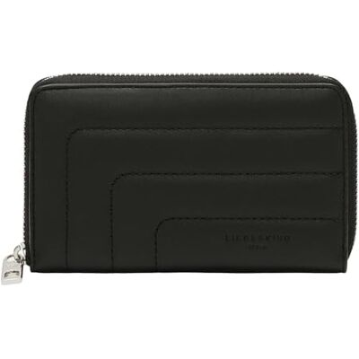 LIEBESKIND Berlin Leder Geldbörse Fab 5 Kodiaq Sheep Frieda Purse Black schwarz LIEBESKIND Berlin Leder Geldbörse Fab 5 Kodiaq Sheep Frieda Purse Black schwarz