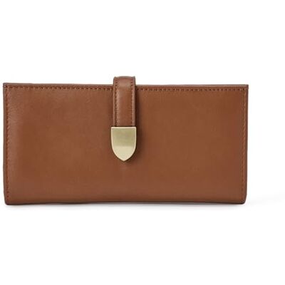 Amazon Essentials Damen Geldbörse aus Leder, Mehrere Fächer, Reißverschluss, Bräunen, Einheitsgröße Amazon Essentials Damen Geldbörse aus Leder, Mehrere Fächer, Reißverschluss, Bräunen, Einheitsgröße