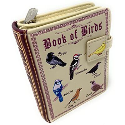 Shag Wear Book of Birds Kleine Geldbörse für Damen und Geet Girls Vegan Kunstleder 11,4 cm Beige, Beige, Small, Modern Shag Wear Book of Birds Kleine Geldbörse für Damen und Geet Girls Vegan Kunstleder 11,4 cm Beige, Beige, Small, Modern