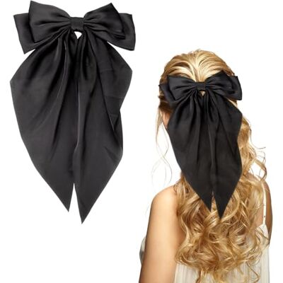 OOTDAY Haarschleifen, große Haarschleifen für Frauen, Haarbänder, überdimensionale lange Schwanz Haarschleife, niedliche Haar-Accessoires für Frauen Geburtstag Geschenke (schwarz) OOTDAY Haarschleifen, große Haarschleifen für Frauen, Haarbänder, überdimensionale lange Schwanz Haarschleife, niedliche Haar-Accessoires für Frauen Geburtstag Geschenke (schwarz)