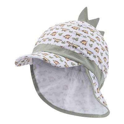 Sterntaler Schirmmütze Nacken Dino Jungen Mütze aus Baumwolle mit Allover Dinos Baby und Kinder Sonnenhut mit Futter aus Batist (Bio) leichte Sommer Kopfbedeckung weiß, Größe 49 Sterntaler Schirmmütze Nacken Dino Jungen Mütze aus Baumwolle mit Allover Dinos Baby und Kinder Sonnenhut mit Futter aus Batist (Bio) leichte Sommer Kopfbedeckung weiß, Größe 49