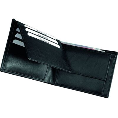 ALASSIO 42102 Geldbörse im Querformat, Portemonnaie aus feinstem Nappaleder, Brieftasche mit 6 Platz für 6 Kreditkarten, 3 Geldscheinfächern und Münzfach, Geldbeutel, schwarz, ca. 12 x 9 x 2 cm ALASSIO 42102 Geldbörse im Querformat, Portemonnaie aus feinstem Nappaleder, Brieftasche mit 6 Platz für 6 Kreditkarten, 3 Geldscheinfächern und Münzfach, Geldbeutel, schwarz, ca. 12 x 9 x 2 cm