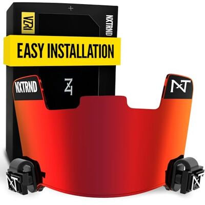 NXT NXTRND NeuerWall Nxtrnd VZR1 Tinted Football Visor, Professional Football Helmet Visor, Shield Fits Youth Football Helmets & Adult Football Helmets, Includes Visor Clips, Decal Pack, & Cleaning Cloth (Red) NXT NXTRND NeuerWall Nxtrnd VZR1 Tinted Football Visor, Professional Football Helmet Visor, Shield Fits Youth Football Helmets & Adult Football Helmets, Includes Visor Clips, Decal Pack, & Cleaning Cloth (Red)