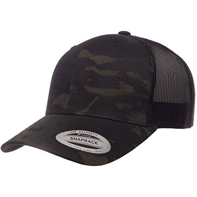 Yupoong Unisex Yp Classics Retro Trucker Cap Verschluss, Multicam Schwarz, Einheitsgröße Yupoong Unisex Yp Classics Retro Trucker Cap Verschluss, Multicam Schwarz, Einheitsgröße