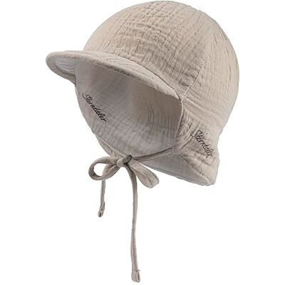 Sterntaler Schirmmütze Nacken Wende Jungen Mütze zum Wenden mit kleinem Nackenschutz UV-Schutz 50 Sonnenhut zum Binden Baby und Kinder Kopfbedeckung aus Musselin (Bio) beige Größe 43 Sterntaler Schirmmütze Nacken Wende Jungen Mütze zum Wenden mit kleinem Nackenschutz UV-Schutz 50 Sonnenhut zum Binden Baby und Kinder Kopfbedeckung aus Musselin (Bio) beige Größe 43