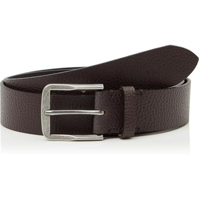 Calvin Klassischer flacher Herren-Ledergürtel, 3,5 cm, Braun (Delicioso/Antiksilber), 95 cm Calvin Klassischer flacher Herren-Ledergürtel, 3,5 cm, Braun (Delicioso/Antiksilber), 95 cm