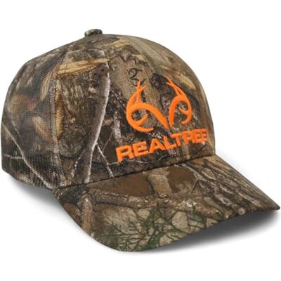 Realtree Edge Blaze Trucker-Kappe mit Logo, Netzstoff, Snapback, feuchtigkeitsableitendes Schweißband, strukturiertes Mittelprofil, vorgebogenes Visier, Camouflage-Kappe, Einheitsgröße/L Realtree Edge Blaze Trucker-Kappe mit Logo, Netzstoff, Snapback, feuchtigkeitsableitendes Schweißband, strukturiertes Mittelprofil, vorgebogenes Visier, Camouflage-Kappe, Einheitsgröße/L