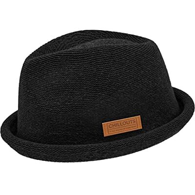 CHILLOUTS Tocoa Hat Pork Pie Hut Herren/Damen, 100% Polyester, Unisex Sommer Trendhut, Crushable, Adjustable, schwarz, S-M CHILLOUTS Tocoa Hat Pork Pie Hut Herren/Damen, 100% Polyester, Unisex Sommer Trendhut, Crushable, Adjustable, schwarz, S-M