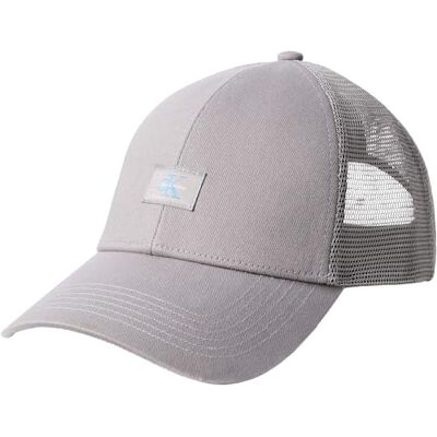 Calvin Herren Cap Monologo Woven Patch Trucker mit Mesh, Grau (Cloudburst), Einheitsgröße Calvin Herren Cap Monologo Woven Patch Trucker mit Mesh, Grau (Cloudburst), Einheitsgröße