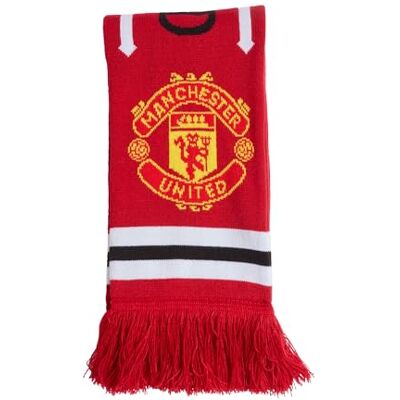 Adidas Unisex Adult MANCHESTER UNITED HOME SCARF mufc red/white/black One Size Adidas Unisex Adult MANCHESTER UNITED HOME SCARF mufc red/white/black One Size