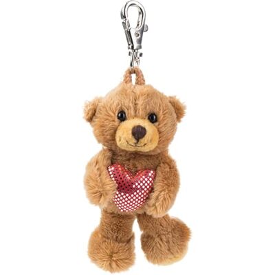 Schaffer 235 Plüsch Schlüsselanhänger Teddy mit Herz Braun, 8 12 cm Schaffer 235 Plüsch Schlüsselanhänger Teddy mit Herz Braun, 8 12 cm