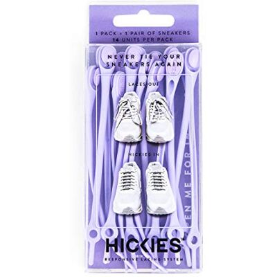 HICKIES 1.0 elastisches Schnürsystem, Einheitsgröße, kein Schuhe binden mehr Violet (14 Schnürsenkel) HICKIES 1.0 elastisches Schnürsystem, Einheitsgröße, kein Schuhe binden mehr Violet (14 Schnürsenkel)