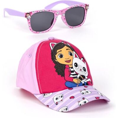 CERDÁ LIFE'S LITTLE MOMENTS Unisex Kinderkappe und-Brille, originelles Design, verstellbar leicht, ideal für Sommer Sonnenschutz Baseballkappe, Set Gabby's Dollhouse, One Size CERDÁ LIFE'S LITTLE MOMENTS Unisex Kinderkappe und-Brille, originelles Design, verstellbar leicht, ideal für Sommer Sonnenschutz Baseballkappe, Set Gabby's Dollhouse, One Size