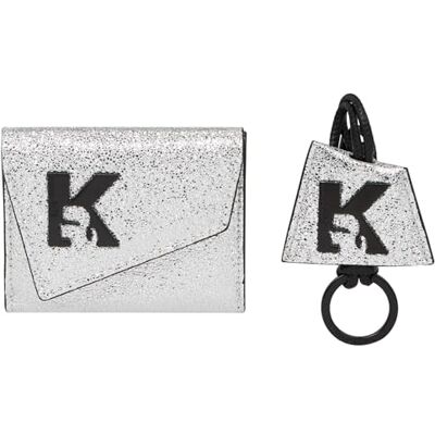 KARL LAGERFELD JEANS Damen Geo Bifold Key Chain Shiny Gift Pack Silber One Size KARL LAGERFELD JEANS Damen Geo Bifold Key Chain Shiny Gift Pack Silber One Size